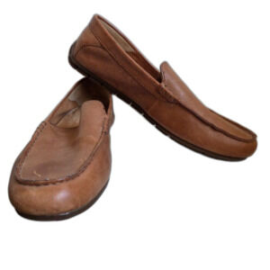 BORN Allan Brown Leather Driving Moccasins | 11 | Slip On Loafer Full Grain EUC